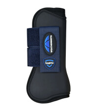 (25cm x 25cm, Black/Navy) Weatherbeeta Tough Tec Open Front Horse Boots
