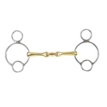 (5in, Brass) Shires Brass Lozenge Horse Universal Bit