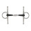 (4.5in, Silver/Black) Equirubber Equikind+ Peanut Link Horse Full Cheek Snaffle Bit 1