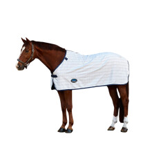 (7' 3", White/Navy) Weatherbeeta Comfitec Standard-Neck Cotton Horse Under Rug