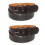 CTM Womens 35 mm Wide Basic Bridle Belt Twin Pack 4