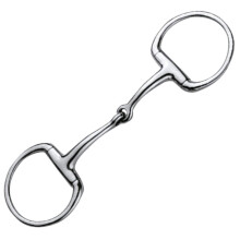 (5.5in, Silver) Korsteel Stainless Steel Jointed Eggbutt Snaffle Bit