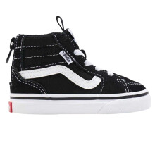 (5 UK Child, Black/White) Vans Toddler Canvas High Top Trainers