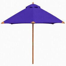 Hardwood Garden Parasol 2m Pulley Lift Purple