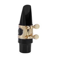 6X Embocadura de Plastico de Saxofon Alto Boquilla Con Tapa de Hebilla de Metal Boquilla de Cojines de Cana