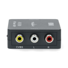 HDMI konverter | 3x RCA női | HDMI kimenet | Egyirányú | 1080p | 1,65 Gbps | ABS | Antracit