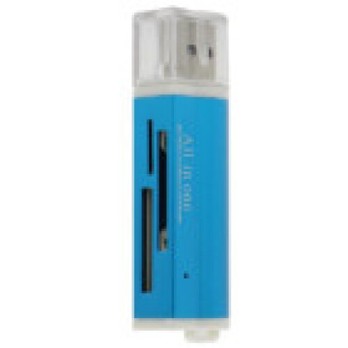 (blue)Usb 20 All In 1 Multi Memory Card Reader For Tflash Mmc Tf M2 Memory Stick