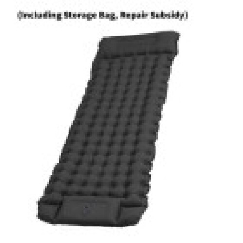 (Black)Outdoors Inflating Camping Mat Pillow Roll Up Mattress Pad Sleeping Activities Bed