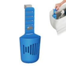 (Blue Metal)Toilet Tank Cleaner Tablet Holder With Metal Hook Suitable For Home Use Daily