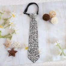 Adult Arrow Style Tie With Rhinestone Decor For College Business And Parties