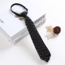 (Gunmetal)Modern Punk Snapon Necktie With Arrow Design For Casual Wear Daily