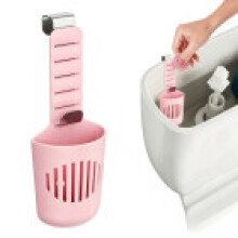 (Pink Metal)Toilet Tank Cleaner Tablet Holder With Metal Hook Suitable For Home Daily Use