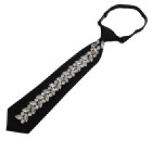 Womens Black Arrow Style Tie With Embellished Rhinestones For Business And Looks Fashion