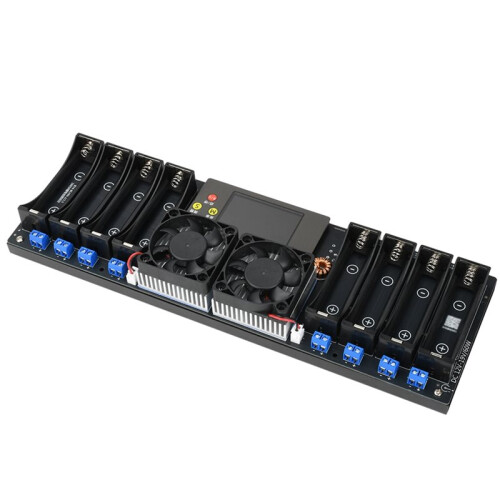 Módulo de Teste de Carga Eletrônico com Tela Curva Colorida de 2,4 Polegadas para Testador de Capacidade de Bateria 18650 de 8 Canais, 12-19 V CC 2
