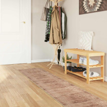 vidaXL Rug Runner MARSA White 50 x 250 cm Polyester and PVC