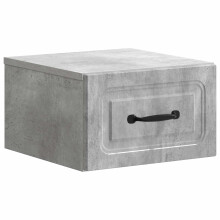 vidaXL Wall-Mounted Bedside Cabinet Concrete Grey 34.5 x 33 x 20 cm
