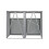 Living And Home Metal Outdoor Bin Shed for 2 Trash Bins 5