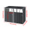 Living And Home Metal Outdoor Bin Shed for 2 Trash Bins 6