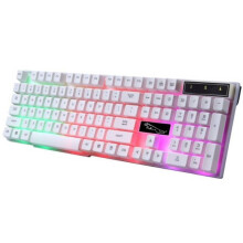 (White) Mouse Wired Keyboard Combo Office Gaming Home Resolution Computer Accessories