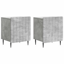 vidaXL Bedside Cabinet 2 pcs Concrete Grey 43 x 34.5 x 52 cm
