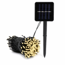 Solar Waterproof Multicolor LED String Lights, 200 LEDs, 8 Modes, Outdoor Christmas Decoration