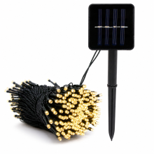 Red Solar LED String Lights for Outdoor, Waterproof, 8 Modes, 12 m, 100 LEDs, Christmas Garden Decoration