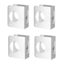 4 Stuks Slot- en Deurverstevigingsplaten, 4,5 cm Dik met een Doornmaat van 6,5 cm, Geschikt voor Deuren met een Boring van 5,9 cm.