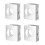 Conjunto de 4 Placas de Reforço para Fechaduras e Portas, com 1-3/4 Polegadas de Espessura, 2-3/8 Polegadas de Recuo e Furo de 2-1/8 Polegadas. 1