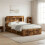 VidaXL vidaXL Headboard Cabinet with Storage Smoked Oak Engineered Wood 1