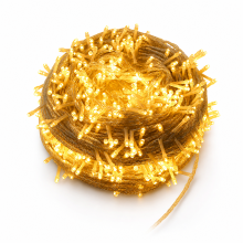 Yellow LED Christmas String Lights, Waterproof Outdoor Decorative Lights, 200 LEDs, 220V with End Connector