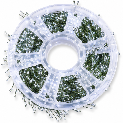 Solar Copper Wire LED String Lights Cool White, 300 LEDs, 9 m, Remote Control, 8 Modes, Waterproof Outdoor