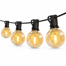 G40 Outdoor String Lights, 20 Bulbs, 6 m, Warm White 2700 K, 220 V EU Plug
