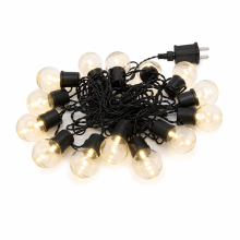 Outdoor Waterproof LED Globe String Lights, 20 Clear Warm White Globes, Connectable 220V, for Camping and Parties