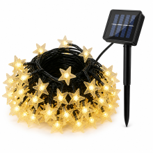 Warm White Star LED String Lights, 400 LEDs 220V Plug-In, Waterproof Outdoor Garden Decoration