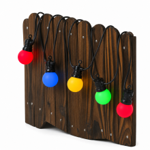Waterproof G50 Multicolour Outdoor String Lights, 10 Bulbs 24 V for Garden, Camping and Christmas