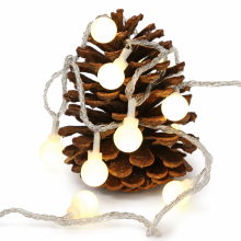 USB LED String Lights with Small Frosted Balls, 80 Cool White LEDs, Steady Light for Bedroom and Tent Decor