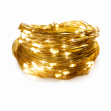 Solar LED Copper Wire String Lights, Warm White, 200 LEDs, 8 Modes, Waterproof for Garden, Camping and Festive Decoration
