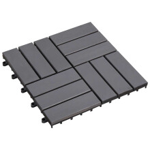 vidaXL Terrassenfliese 20 Stk. Grau 30 x 30 cm Akazien-Hartholz