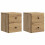 VidaXL vidaXL Wall-Mounted Bedside Cabinet 2 pcs Artisan Oak Engineered Wood 1
