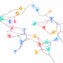 Multicolor Cherry Blossom LED Fairy Lights, 40 LEDs, Waterproof Battery Box with Remote Control, Steady and Flashing Modes