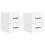 VidaXL vidaXL Wall-Mounted Bedside Cabinet with Drawer 2 pcs High Gloss White 1