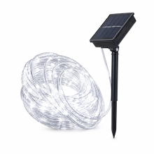 Solar LED String Lights White for Outdoor, 200 LEDs, 8 Modes, Garden and Tree Decoration, with Solar Panel