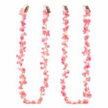 Pink Cherry Blossom LED String Lights, 50 LEDs Battery Powered, Waterproof Bedroom and Outdoor Decoration
