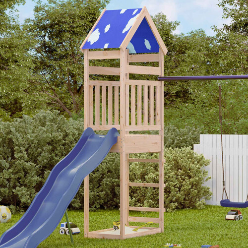 VidaXL vidaXL Play Tower Brown 52.5 x 85 x 265 cm Solid Pine Wood