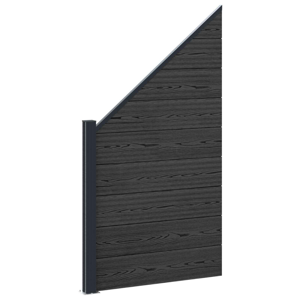 Vidaxl Fence Panel Wpc And Aluminium Black