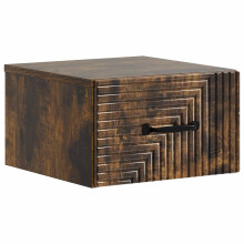 vidaXL Wall-Mounted Bedside Cabinet Smoked Oak 34.5 x 33 x 20 cm