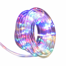 Purple LED Rope Light with 200 LEDs, Low Voltage EU Plug, Waterproof Outdoor Garden Decoration