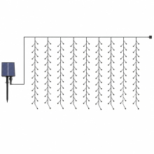 LED Curtain String Lights 256 Warm White LEDs, USB Remote Control for Christmas and Garden Decoration