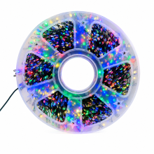 Multicolour LED Christmas String Lights, Green Wire, 200 Connectable LEDs, 6 m, for Outdoor Garden
