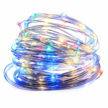 Multicolor LED Fairy String Lights, Copper Wire, 300 LEDs, Remote Control, 8 Modes, Waterproof Battery Box